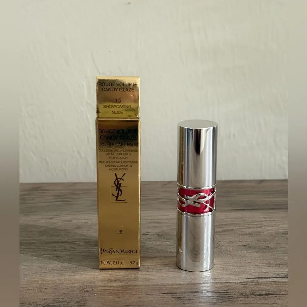 YVES SAINT LAURENT-YSL Candy Glaze Lip Gloss Stick new in box-15 Showcasing Nude